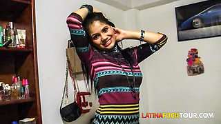 First date fucking with beautiful petite latina with braces