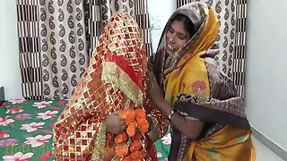 Indian Couple First Wedding Night Sex Enjoy With Threesome Sex 12 Min