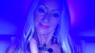 Hot Blonde Granny MILF JOI with Dildo