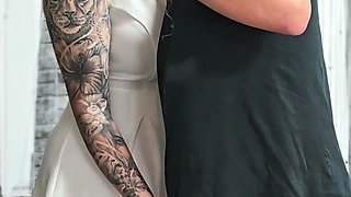 Amateur Marital Sex. a Busty Wife Is in the Mood for Some Intense Fucking on the Kitchen Table.
