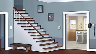 Summertime saga: stepson fingers his stepmom's pussy in the kitchen ep 179