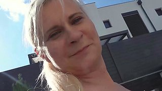 Blonde Granny Satisfies Her Sexual Needs