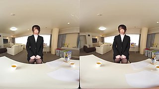 Asian teen pantyhose fetish in VR