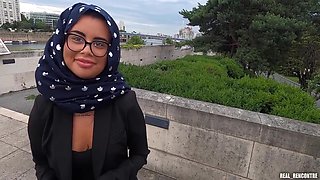 A Pretty Hijab Arab Girl Gets Banged In Anal And In Public By 2 Blacks To Go To Marbella!