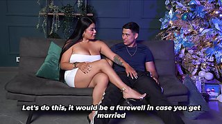 hot big ass latina girl rides her boyfriend's cock and moans in lustful abandon