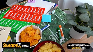 Sneaky teenies: jazmin luv & Aubree Valentine trick their stepdads to win in desire football, pt. four