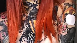 Great Big Boobs On Masturbating Redhead