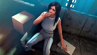 Monster Cock Threesome with Serin - Big Dick Anal Fuck in Bathroom