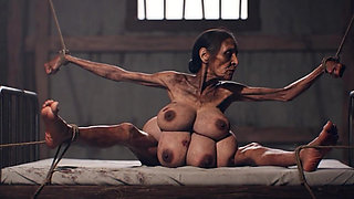 Old Granny with 6 Breasts in Bondage - Extremely Horny & Cumming Hard (ai)