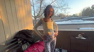 Porch Fucking a Whore