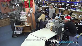 Busty blonde returns for a private deal (CzechPawnShop)