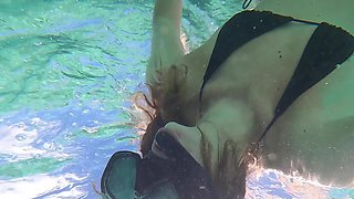 Beautiful milf Candice Demellza in hot outdoor scene.