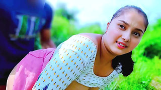 Desi village cute maid outdoor jungle fuck by boss for salary - Indian cute girl sex with big cock