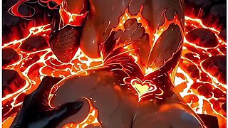Demonic Lava Lady Fucks Like A Goddess And Demands Hot Cum All Over Her Face. Ai Generated