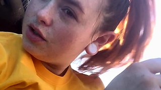 Busty amateur teen outdoor hardcore facial action