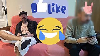 Blindfolded Wife Surprised by Redhead Friend Fucking Husband - Amateur Cuckold & Cumshot