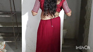 neighbour aunty removing saree and pleasuring herself on the floor