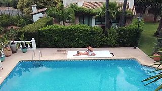 Chris Diamond and Tru Kait: A Rough Encounter on the Pool Terrace