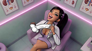 Asian girl doctor helps shrink my erection