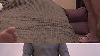 Sh I'm Fucking My Friend's Wife, and He's Standing There Jerking off! Ha Ha