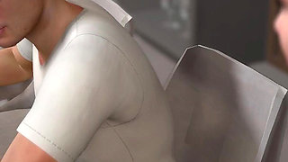 Friendly Housewife by White Foam - Busty Lady Helps Her Virgin Neighbor, Milking a Horny Lad 2