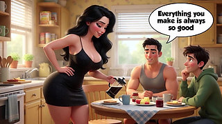 Stepmother's Secret Weekend Passion at the Beach Chalet (ai Generated)