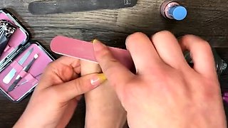 Delilah Jynx - Pink Pedicure On Tough Toenails