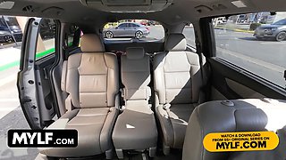 Blondie bimbo cutie lap dancer gives the taxi driver the finest pussy pound show he will ever witness