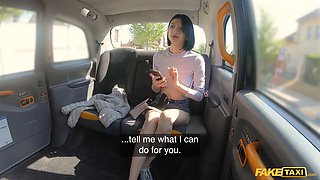 Watch Shy Teen with Short Hair Get Her Wet Pussy Pounded on Backseat Taxi Taxi