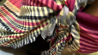 Arab Maid Stuck Under Table When she clean Without Abaya & Hijab Front of Landlord, just Then he fuck her & cum wild