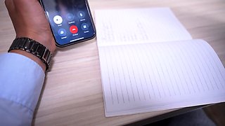 POV - BRUNETTE makes her BOSS a WET MADAM& a CREMPIE so he