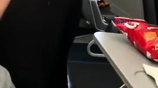 Girl Masturbates On Airplane