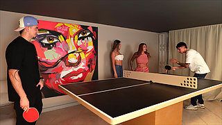 Challenge Game Ends in Wet Threesome - Sara Blonde