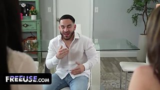 MILF Threesome with Peter Green, Tiffany Fox & Bianca Bangs - Big Tits, Face Fuck & Cum on Tits