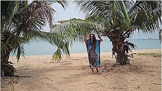 Public Beach Goes Into Nudist Beach # Risky Pee And Totaly Nude On Public Beach