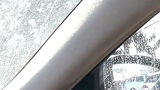Hairy Pussy Alisa Squirts a River in My Car