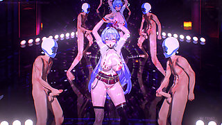 4. [mmd] Robin Rainbow_a: Hardcore Dance, Orgasm, Internal Cumshot, Squirting, Orgasm, Humiliation, Rough Sex