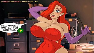 Jessica Rabbit: Caught in a Naughty Threesome with a Big-Cocked Detective