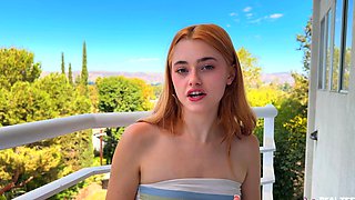 Redheaded siren Gracey devours Alex's cock alfresco in a raw POV scene