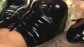 Blond mistress Ashley pamper her sex slave in dungeon
