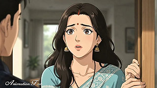 Episode 3: Wedding Night - Husband Gone, Friend Fucks Hot Bhabhi in HD Cartoon