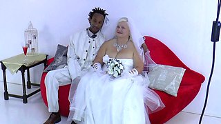 LACEYSTARR - Granny bride fed with cum after BBC pounding