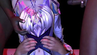 3D Cute Cosplay Babe Wearing Hot Dress Have Gangbang Sex