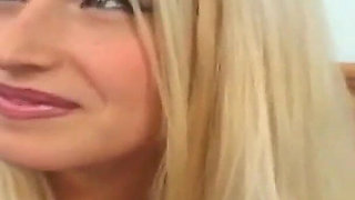 The horny MILF Candy Manson is a whore with two big boobs and a shaved pussy enjoying a cock inside her pussy