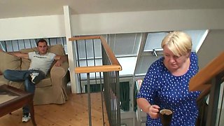 Old blondie is going to fuck silly with a horny dude