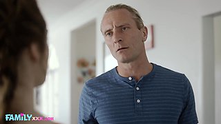 FamilyXXX – Redhead Teen Cums All Over Her Stepdad's Braces