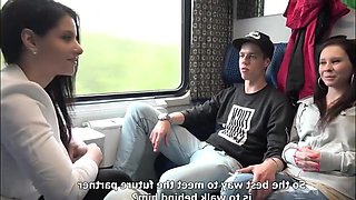 Swinger Action In Train Hot Group Sex
