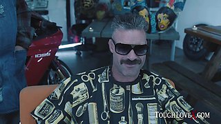 Slim Latina Hottie Kiarra Kai Sucks & Rides the Biker's Cock At the Hairdresser