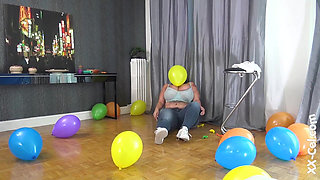Sofia Rose and Her Multicolored Balloons - Featuring Tits