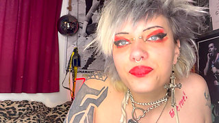 Mouth Tour Red Lipstick Goth Girl